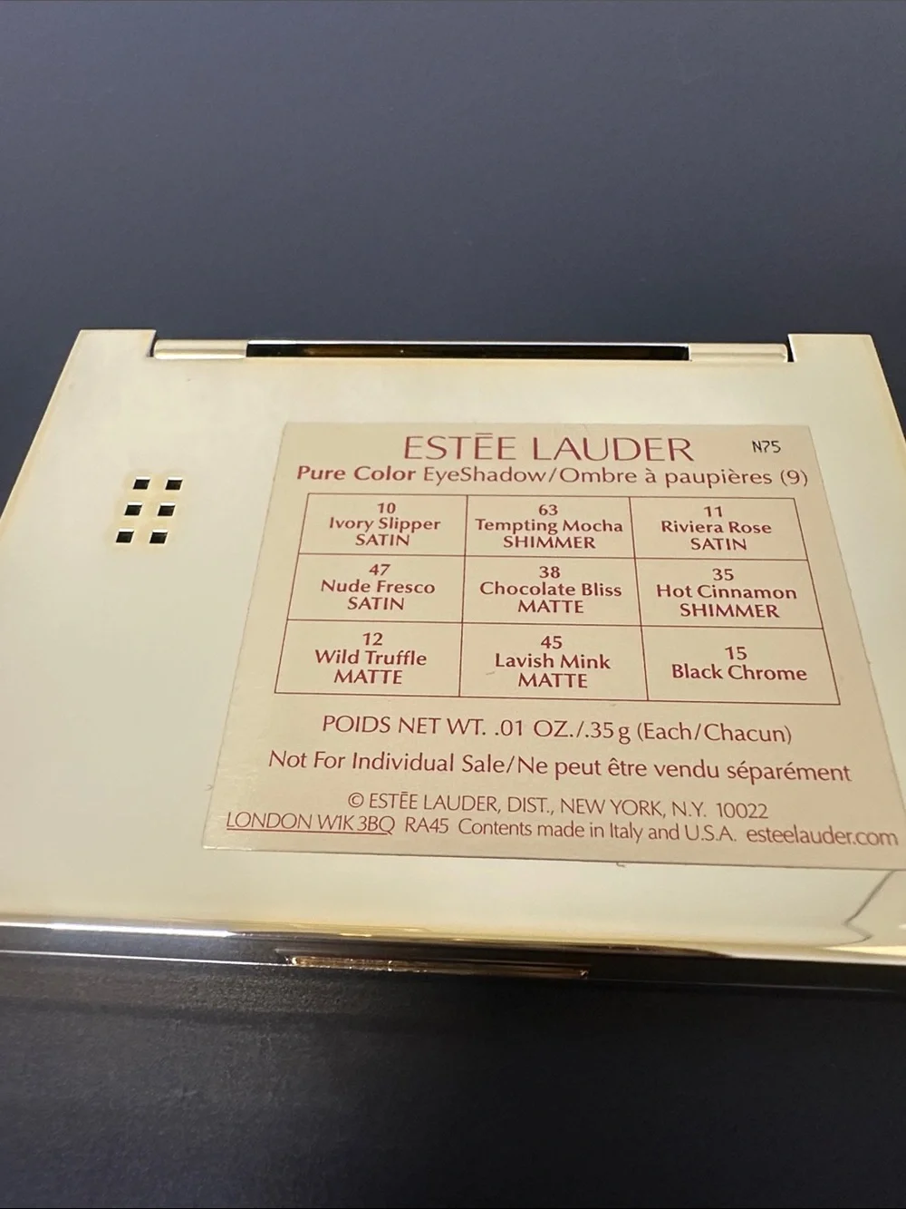 NWT Estée Lauder Pink & Neutral Eyeshadow Palette – Soft Pinks to Deep Charcoal